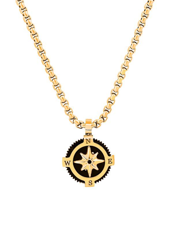 Stainless Steel Compass Pendant Necklace | Saks Fifth Avenue OFF 5TH