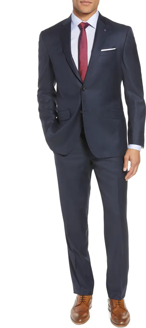 Jones Trim Fit Solid Wool Suit | Nordstrom