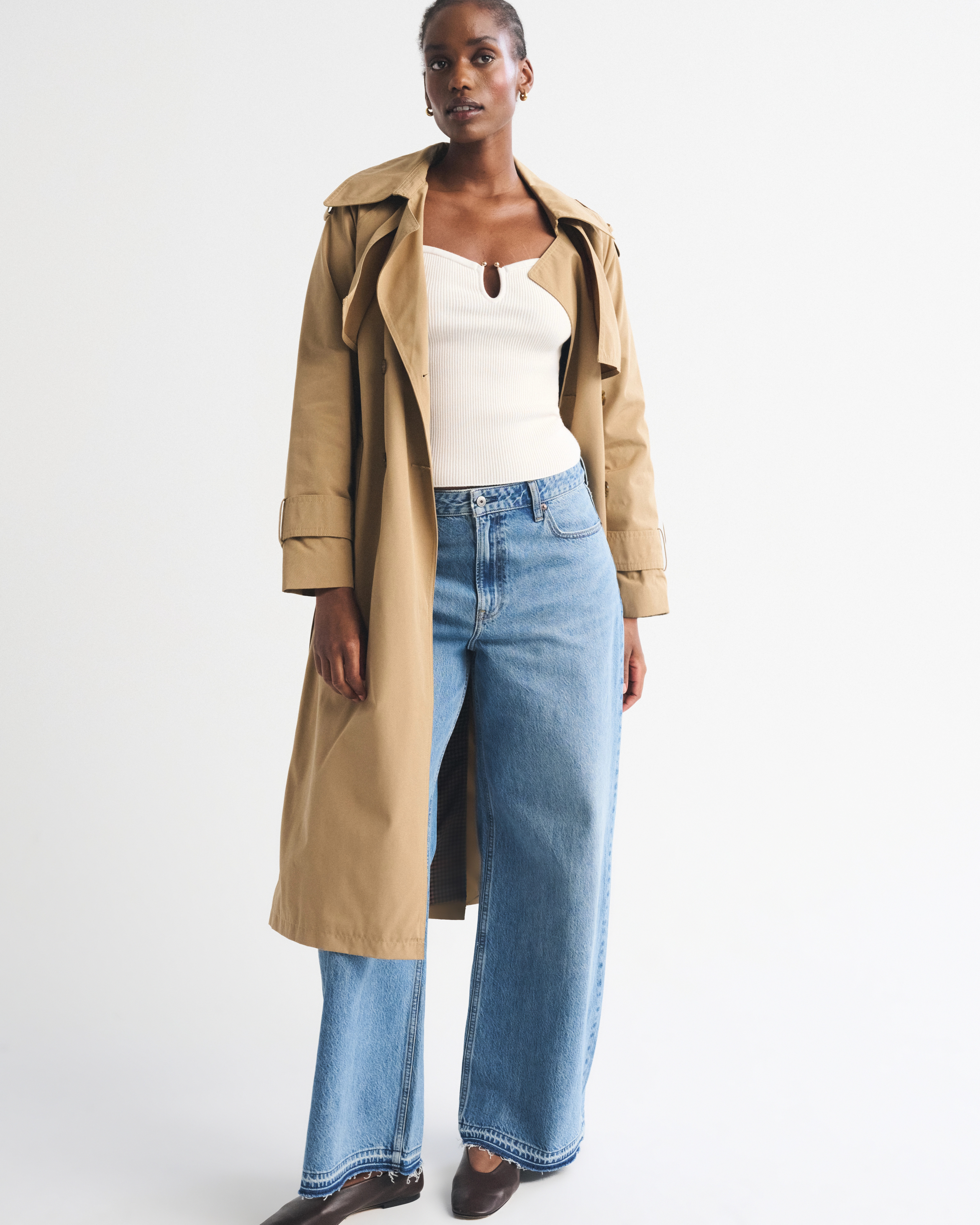 Curve Love High Rise Wide Leg Jean | Abercrombie & Fitch (US)