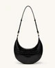 Carly Saddle Bag - Black Croc | JW PEI US