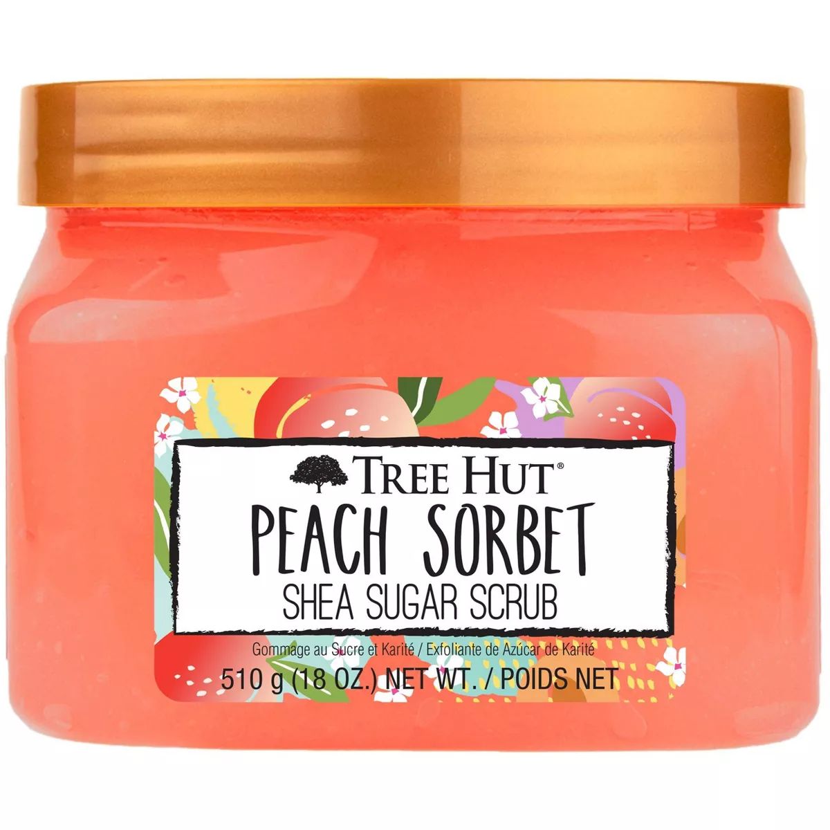 Tree Hut Peach Sorbet Shea Sugar Grapefruit, Strawberry, Melon, Banana & Apricot Body Scrub - 18o... | Target