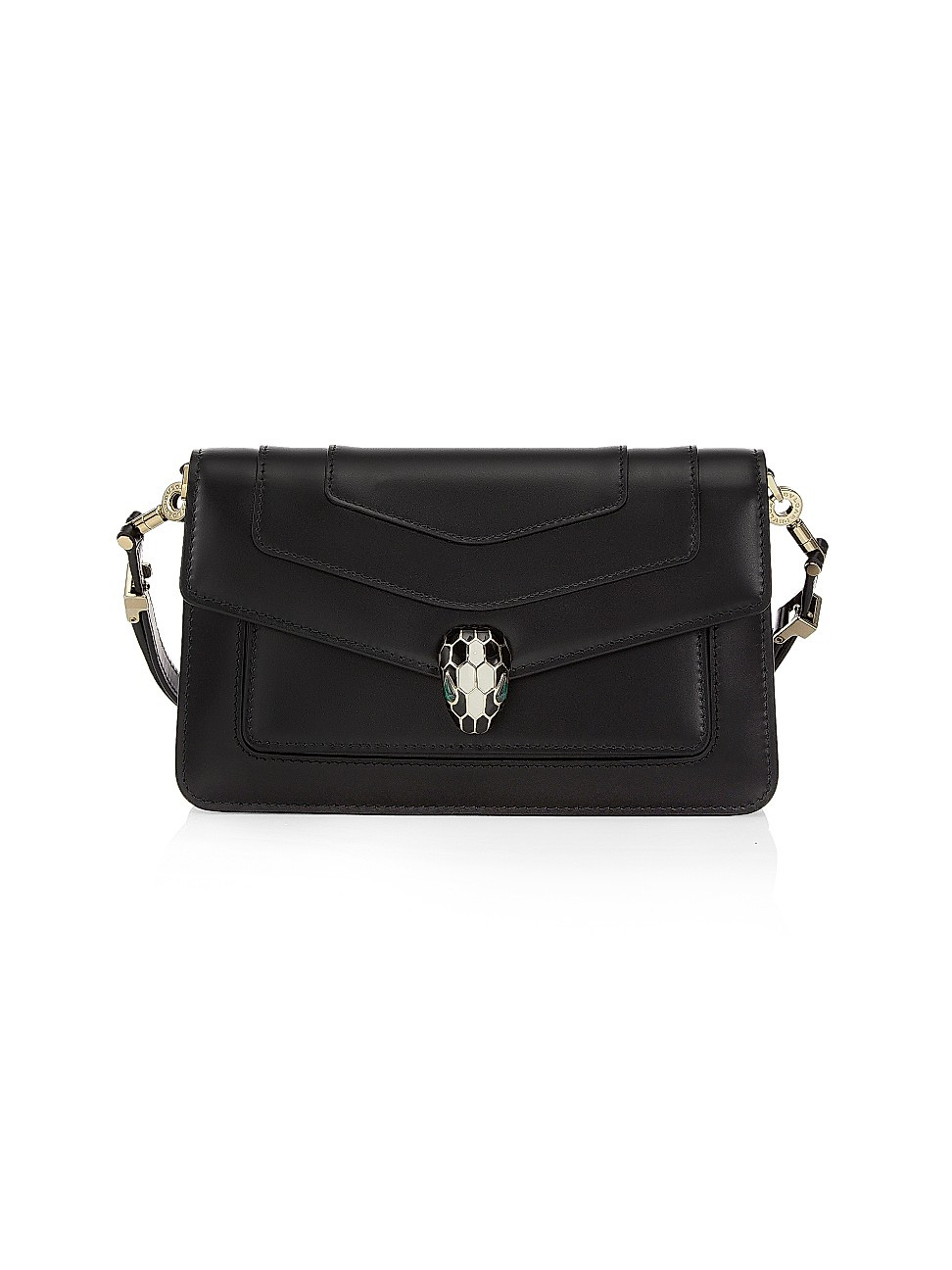 Women's Serpenti Forever E/W Leather Shoulder Bag - Black | Saks Fifth Avenue
