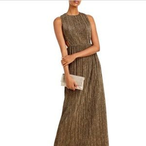 BCBGMAXAZRIA Pleated Metallic Evening Gown | Poshmark