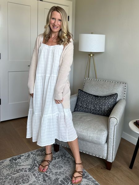 The perfect maxi dress for spring is this maxi from Amazon paired with this attractive Jenni Kayne Cocoon cardigan!

#LTKstyletip #LTKSeasonal #LTKshoecrush