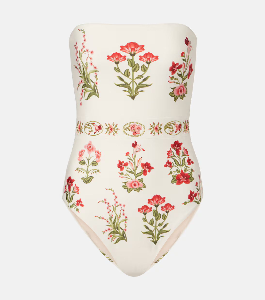 Illusion floral strapless swimsuit | Mytheresa (US/CA)