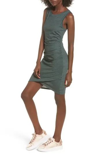 Women's Leith Ruched Body-Con Tank Dress, Size XX-Large - Green | Nordstrom