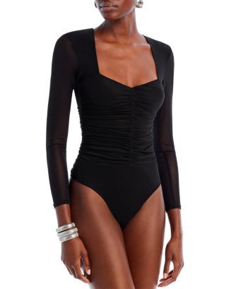 AQUA Mesh Long Sleeve Bodysuit - 100% Exclusive Back to results -  Women - Bloomingdale's | Bloomingdale's (US)