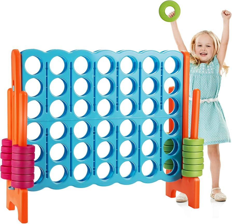 Costzon Giant 4-in-A-Row, Jumbo 4-to-Score Giant Game Set for Kids & Adults, Indoor Outdoor Yard ... | Amazon (US)