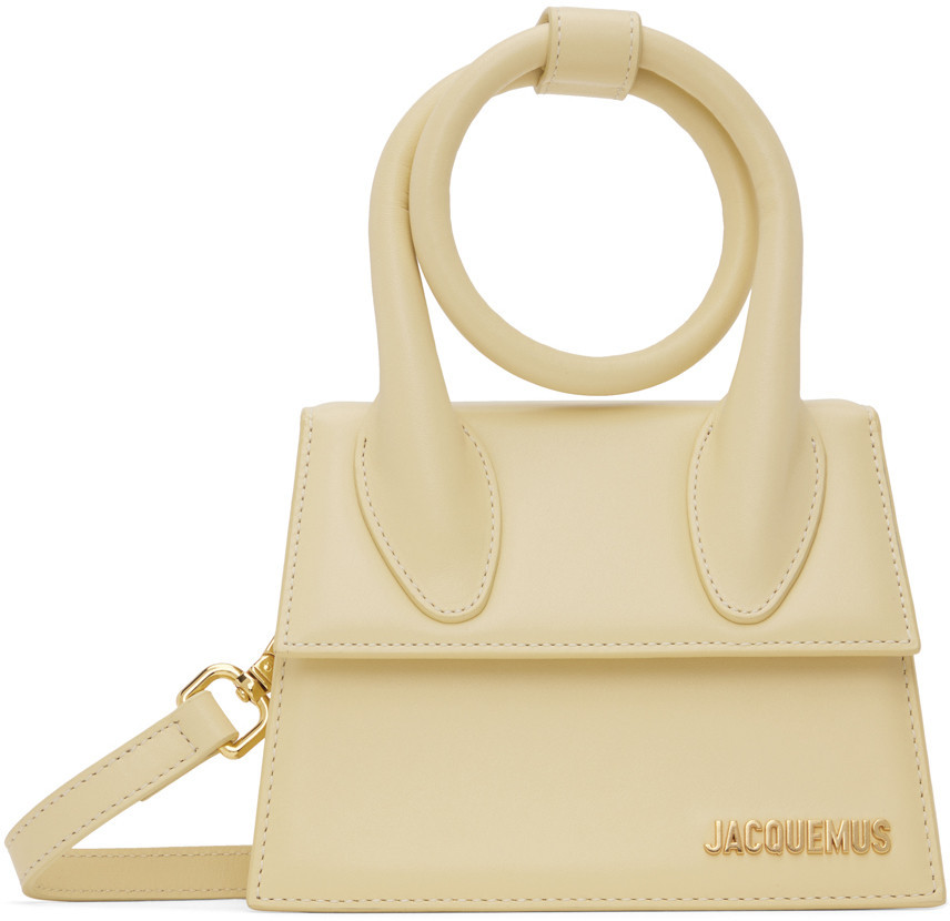 JACQUEMUS Off-White Le Papier 'Le Chiquito Nœud' Bag | SSENSE