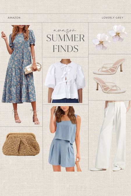 Amazon summer finds. This two piece set and tiered midi dress are perfect for a vacation look. Loverly Grey, Amazon finds

#LTKSeasonal #LTKStyleTip #LTKBeauty