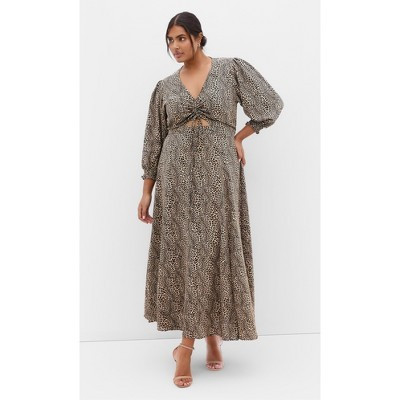 CITY CHIC | Women's Plus Size Jessie Print Maxi Dress - cheetah - 20W | Target