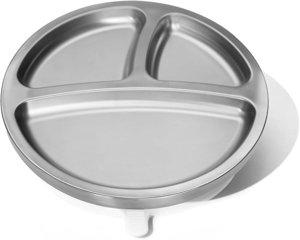Avanchy Baby Plates with Suction – Stainless Steel Divided Plates for Toddlers, BPA-Free, Dishw... | Amazon (US)