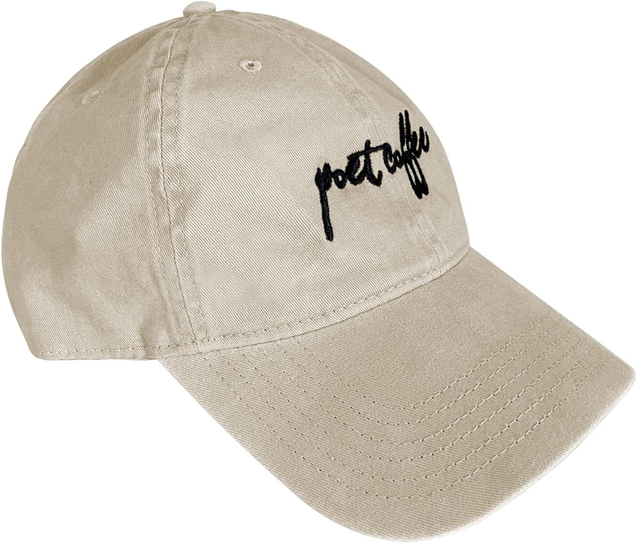 Atticus Poetry-Poet Coffee Dad Hat, Embroidered and Garment Washed, Cotton Twill Baseball Cap, | Amazon (US)