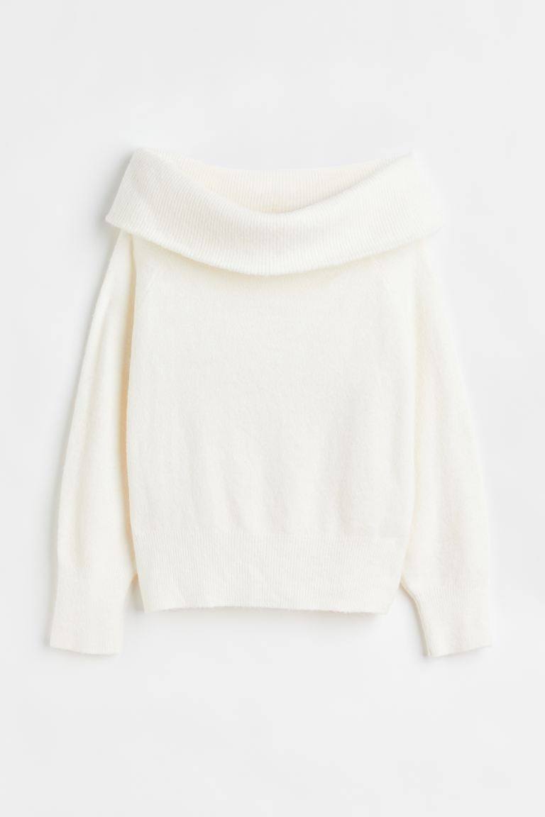 Off-the-shoulder jumper | H&M (UK, MY, IN, SG, PH, TW, HK)