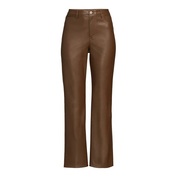 No Boundaries Junior's Faux Leather Pants - Walmart.com | Walmart (US)