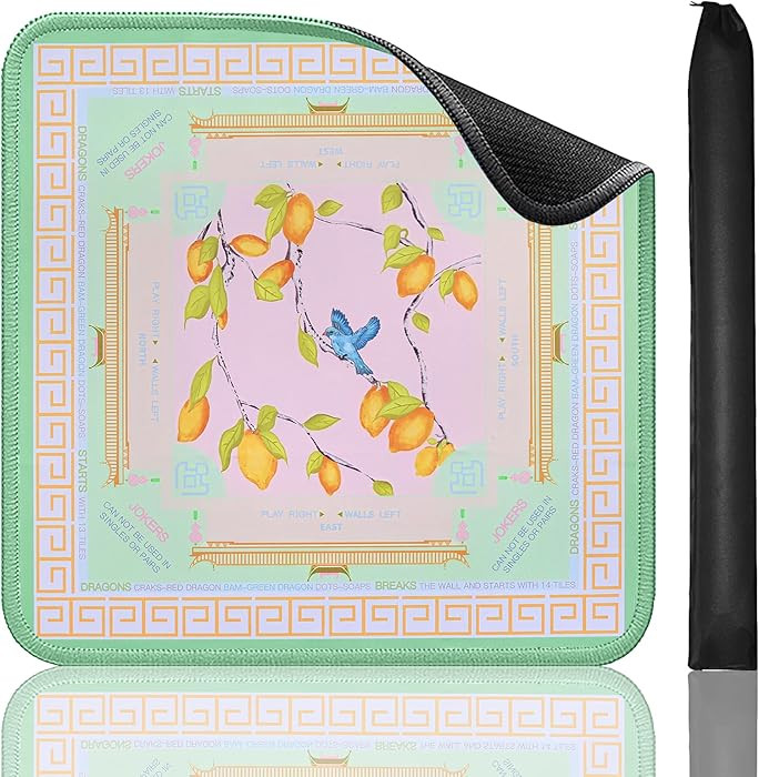 Printed American Learning Mahjong Mat (33”x33”), Anti-Slip, Noise-Reducing, Mahjong Table Mat... | Amazon (US)