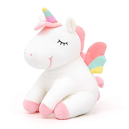 Lazada Unicorn Stuffed Animal Plush Toys Girls Gifts with Rainbow Wings White 12 Inches… | Amazon (US)