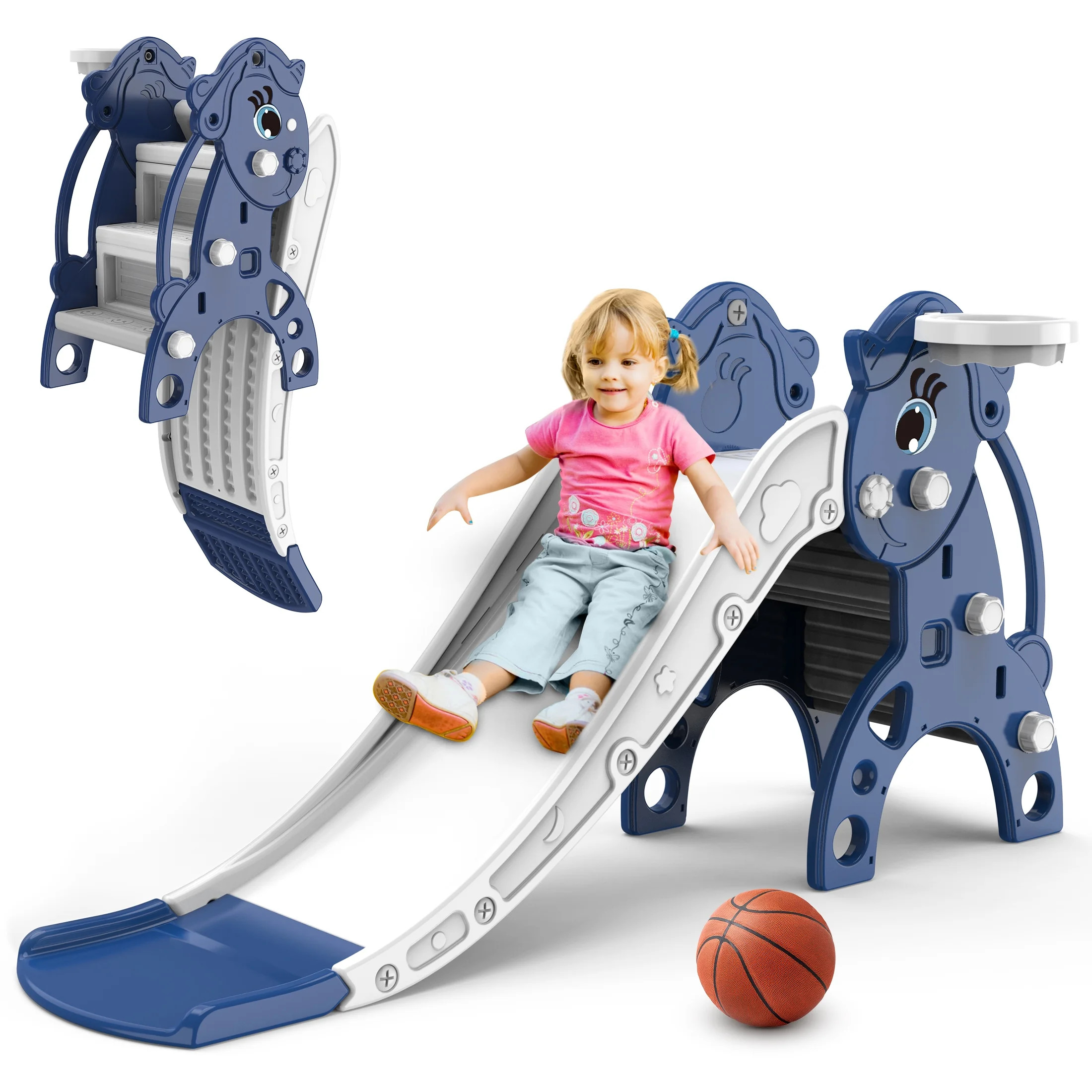 Foldable kids slide, toddler slide, compact multi-purpose family indoor and outdoor play equipmen... | Walmart (US)