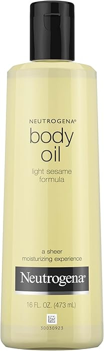 Neutrogena Body Oil Light Sesame Formula, 16 fl oz, Radiant Glow Moisturizer for Dry Skin, Bath &... | Amazon (US)