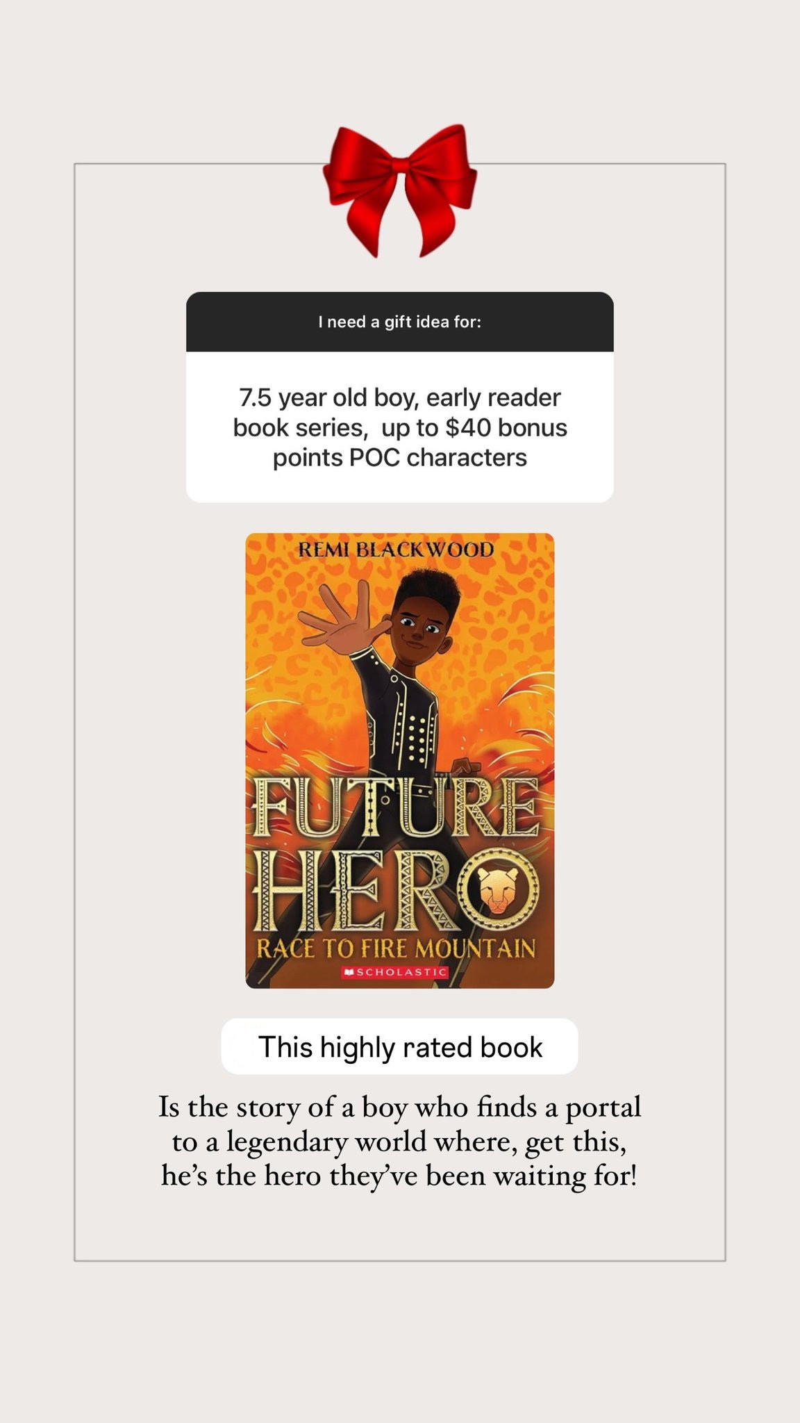 Gift idea for a 7.5 year old boy, early reader book series with POC characters under $40

#LTKkids #LTKHoliday #LTKGiftGuide