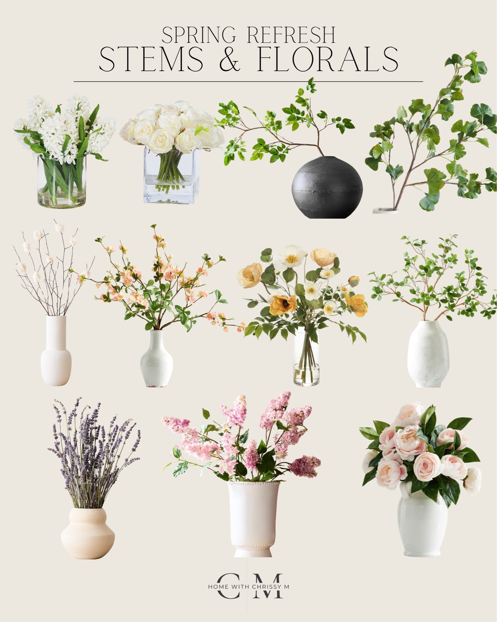 Faux Composed Roses in Square Vase curated on LTK