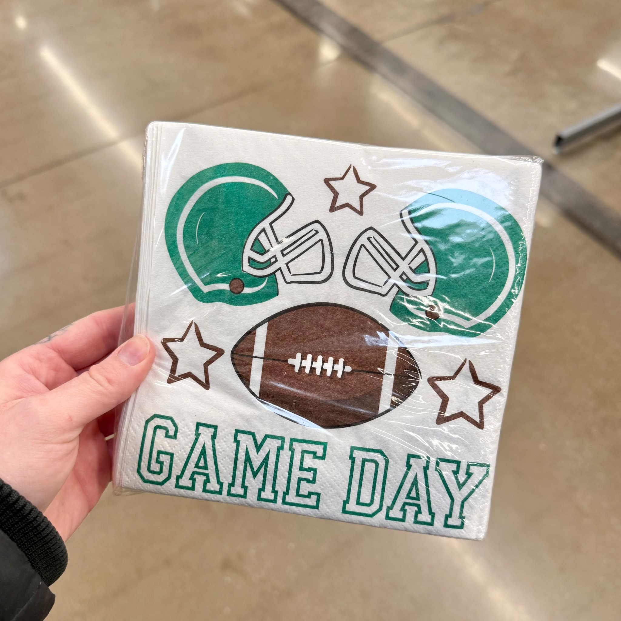 @walmart 
Way to Celebrate 
Football Lunch Napkins, 45ct
$3.97

#LTKHome #LTKFindsUnder50 #LTKSeasonal