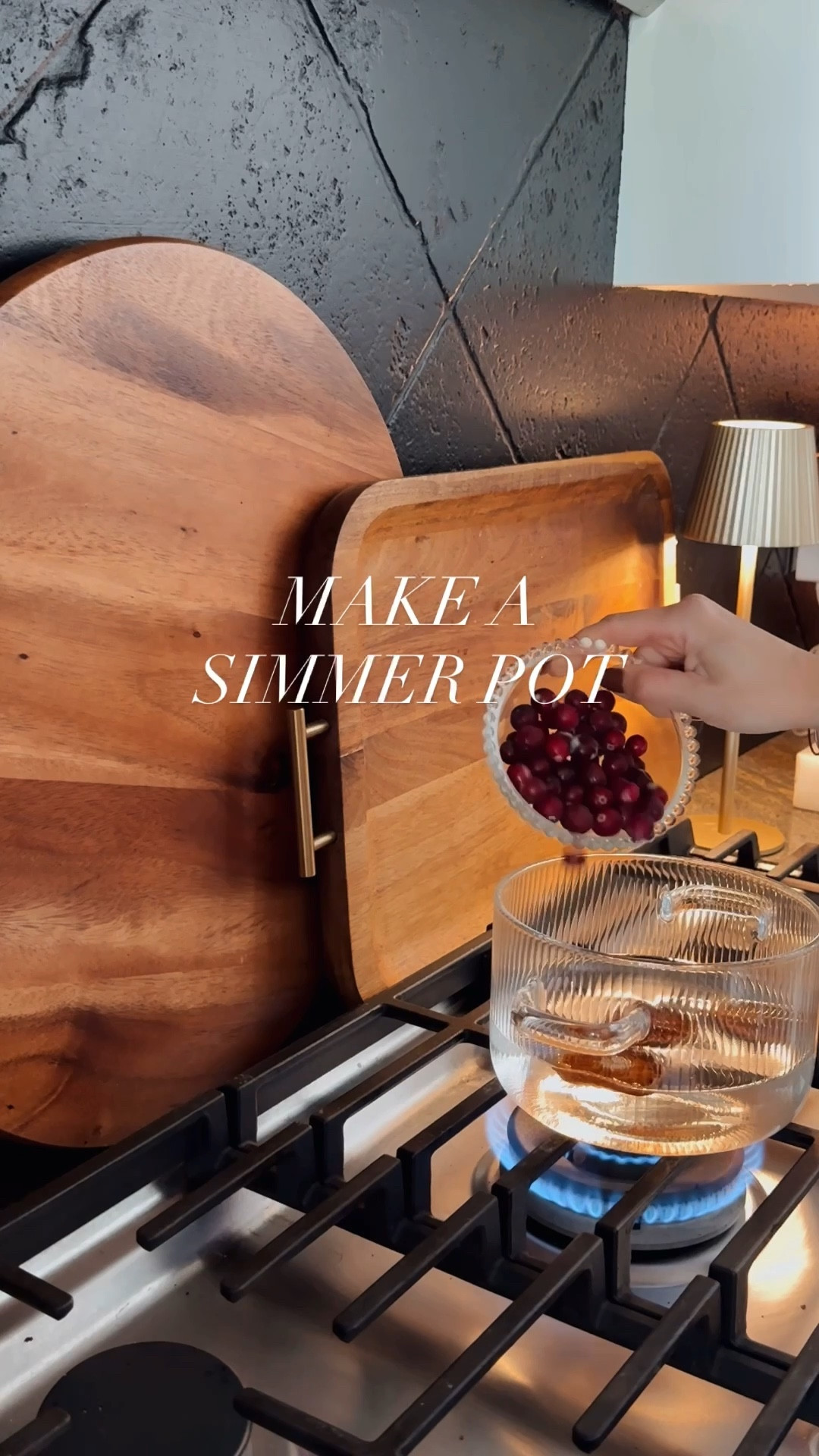The prettiest ribbed glass pot to use as a stovetop simmer!

 Don’t toss those leftover garnishes just yet 🍊🌿
Turn them into a stovetop simmer pot and let your home smell fresh, bright, and effortless.

Simmer Pot Ingredients 🍊🌿
	•	Cranberries
	•	Orange slices (fresh or dehydrated)
	•	Rosemary or Thyme 
	•	Vanilla (splash or bean)
	•	Cinnamon sticks
	•	Star anise
	•	Whole cloves

#LTKHome #LTKSaleAlert #LTKHoliday