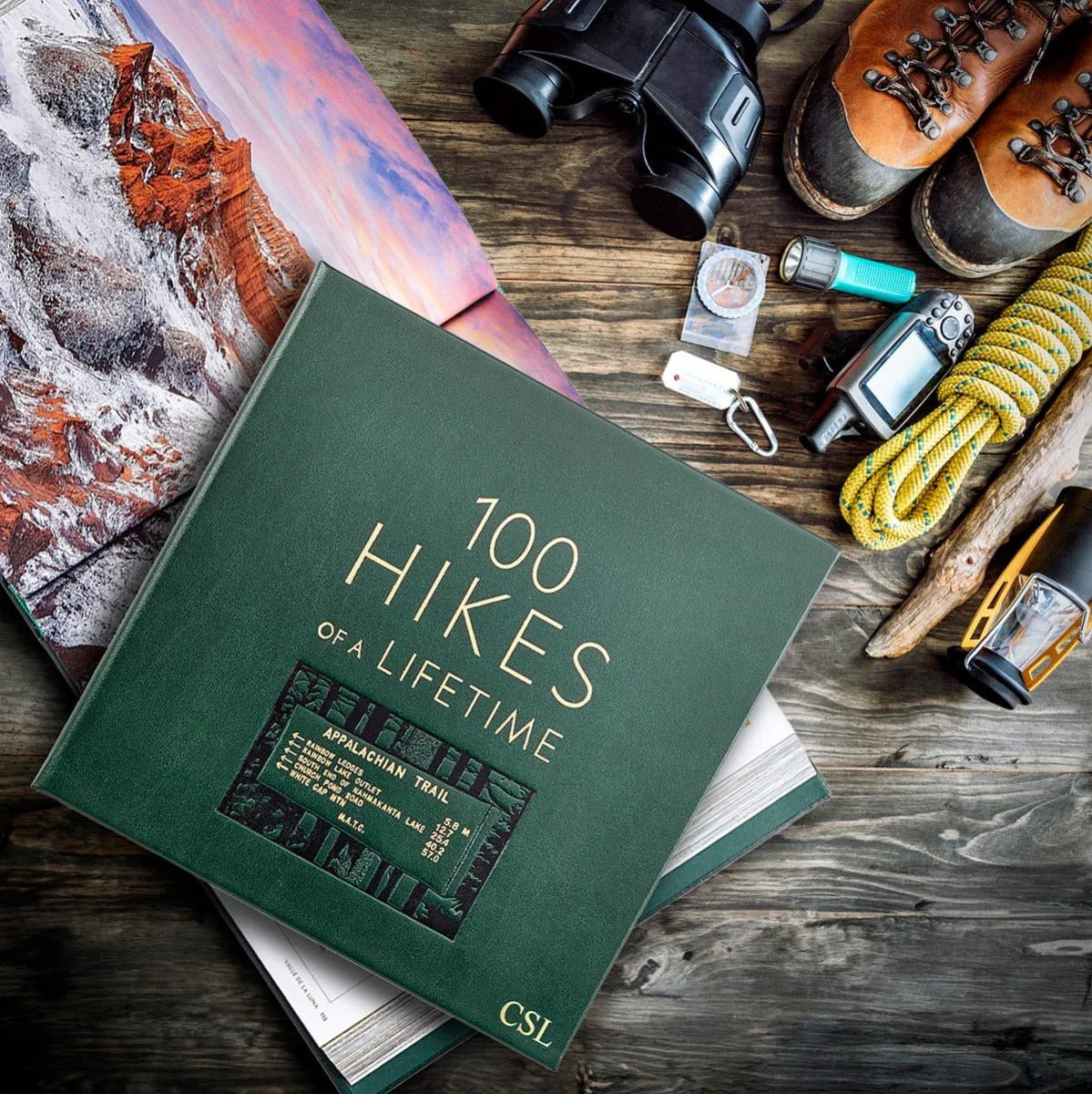 100 Hikes of a Lifetime - Personalized Leather Bound Book | HomeWetBar.com