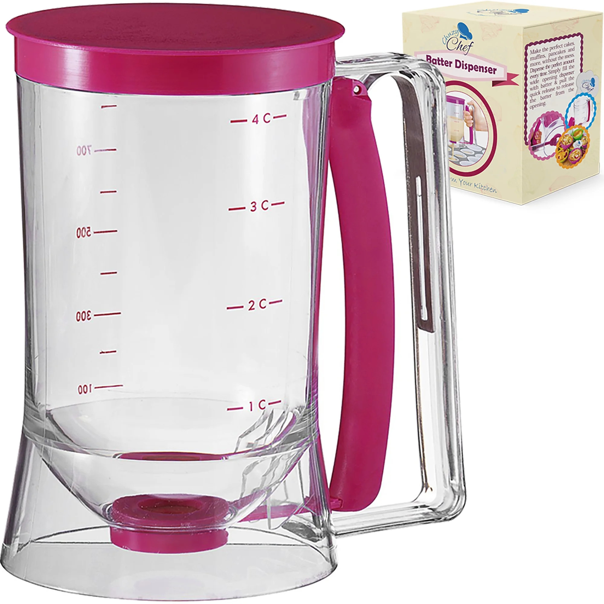 Pancake Cupcake Batter Dispenser Tool - Great for Cupcakes Muffins Creeps Cakes & Belgian Waffles | Walmart (US)