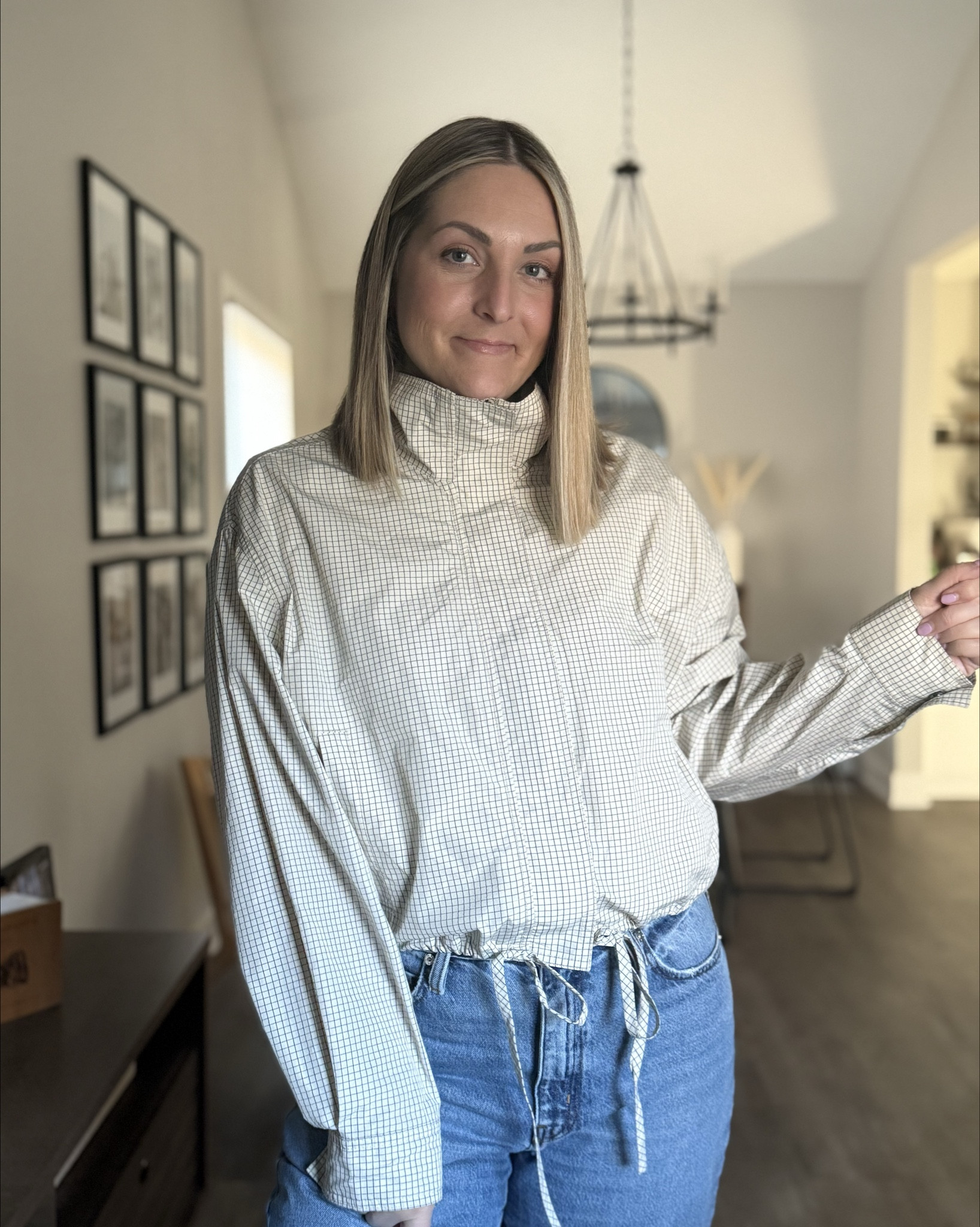 Cutest plaid funnel neck windbreaker jacket!   Super light weight but perfect for the spring temps! 

Spring jackets, funnel neck jacket, Zara jacket, Zara finds @Zara 

#LTKootd #LTKWorkwear
