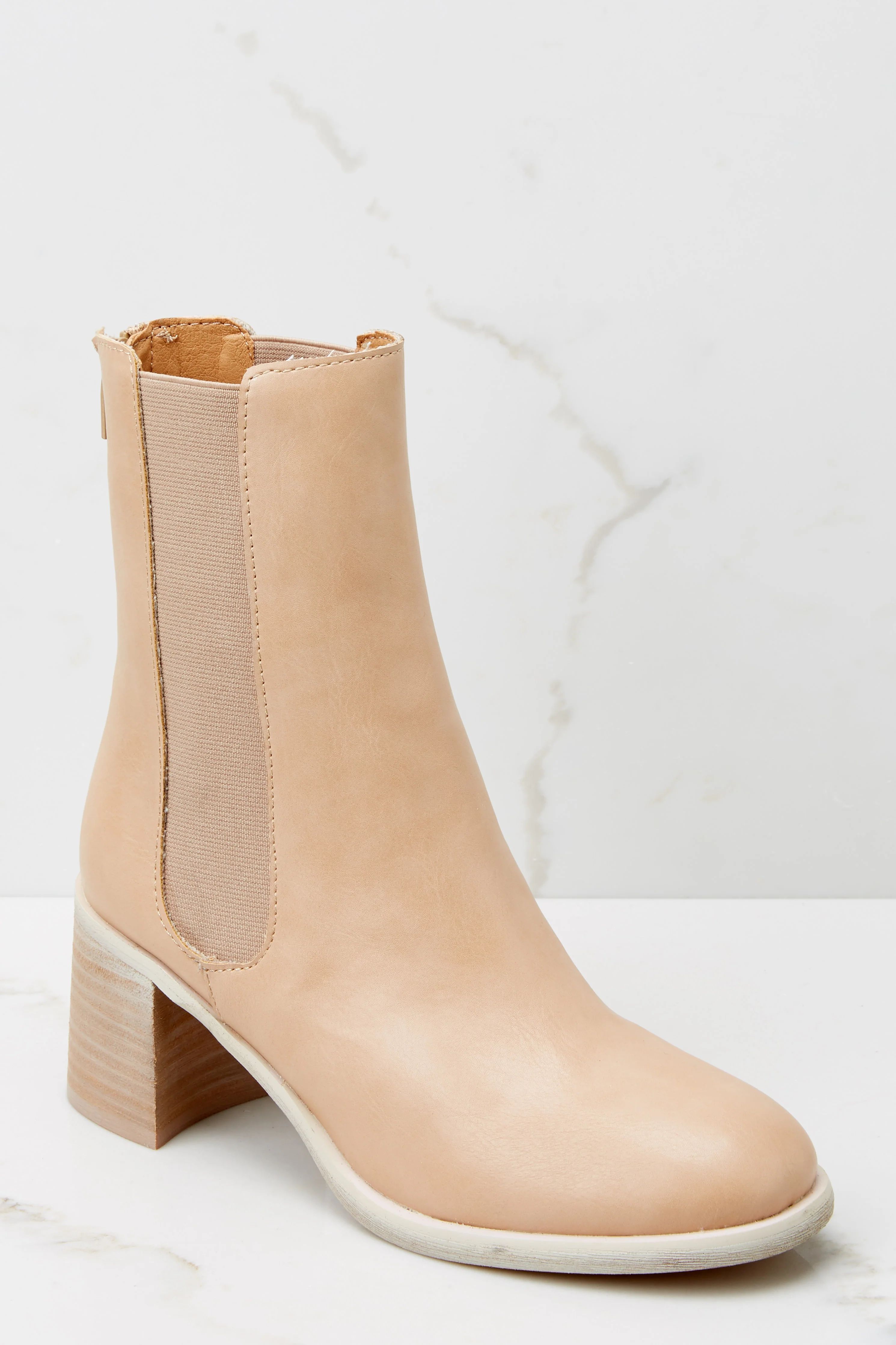 Fierce Step Nude Ankle Booties | Red Dress 