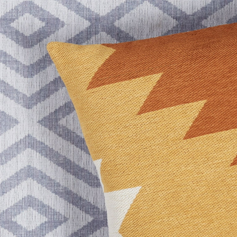 Wanda June Home Aztec Cotton Chenille Pillow by Miranda Lambert, Rust/Gold, 20"x20" | Walmart (US)