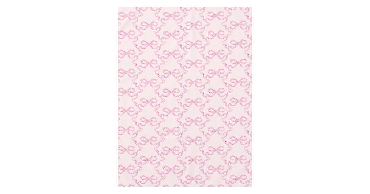 Pink Bow Table Cloth | Zazzle | Zazzle