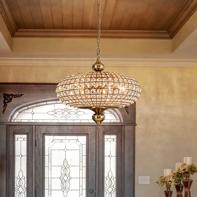 5-Light French Vintage Crystal Single Pendant | Wayfair North America