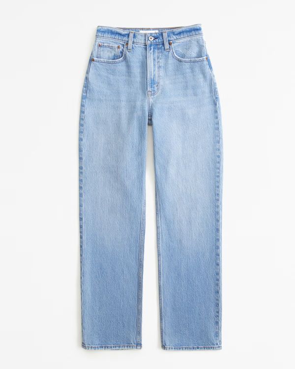 Curve Love High Rise Vintage Straight Jean | Abercrombie & Fitch (US)