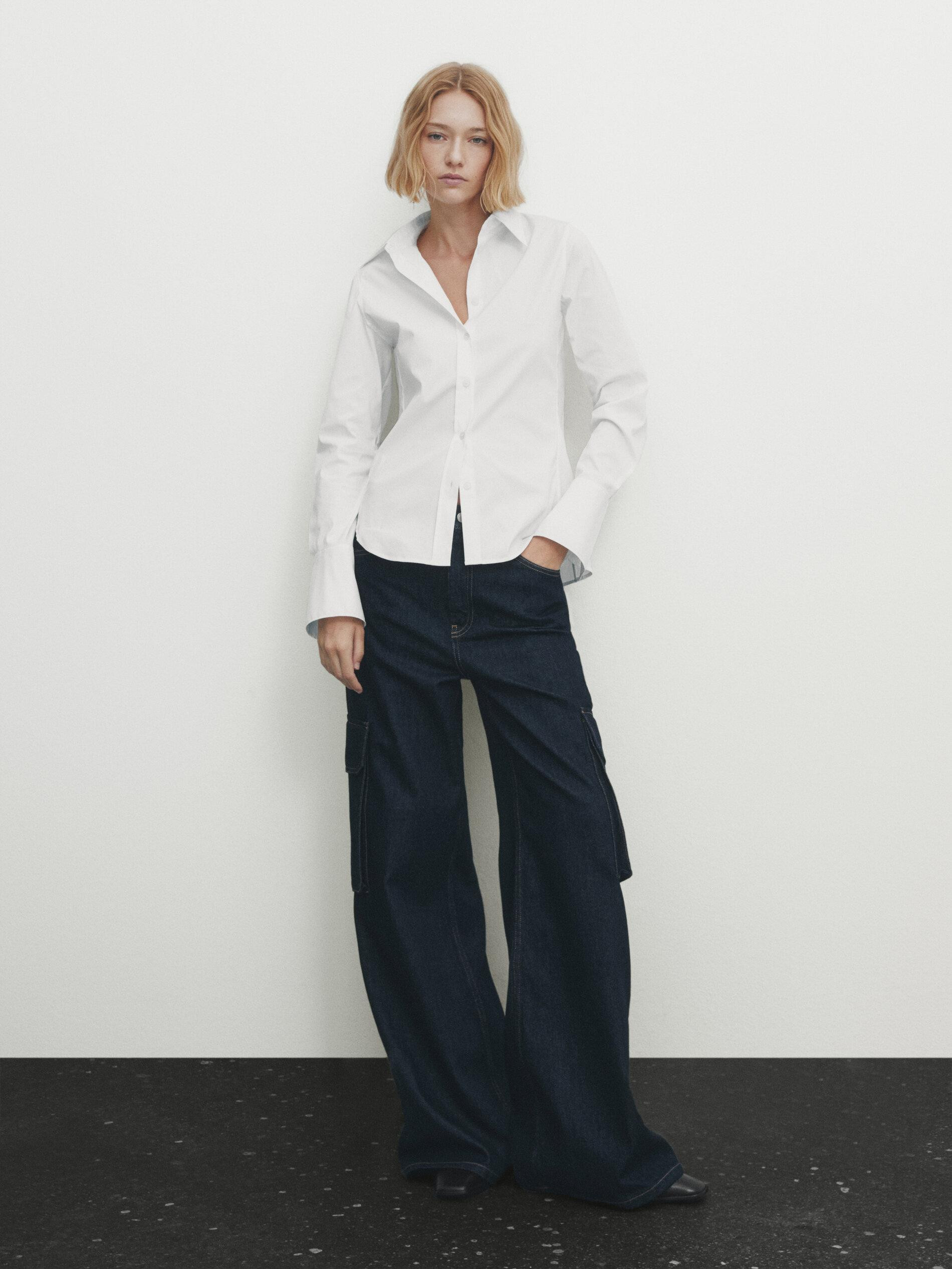 Popelinhemd mit Stretch | Massimo Dutti DE