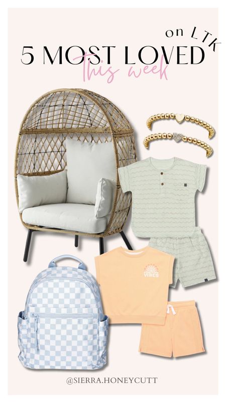 This week’s most loved on LTK! 

Summer spring seasonal mom finds Walmart bracelets gold kids clothes sets matching kids outdoor chair better homes and gardens 

#LTKSeasonal #LTKHome #LTKFamily