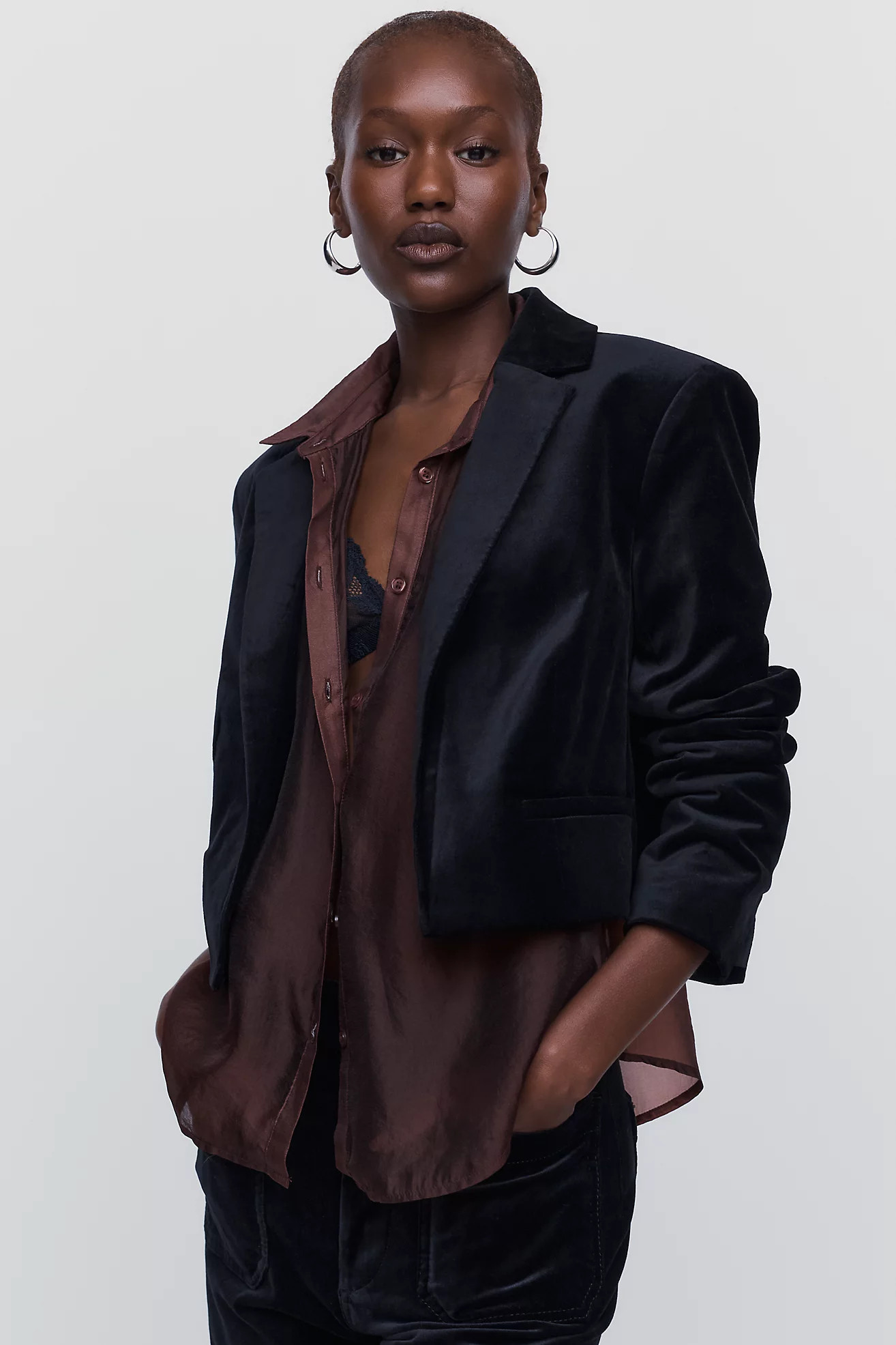 Cropped Tuxedo Blazer Jacket | Anthropologie (US)