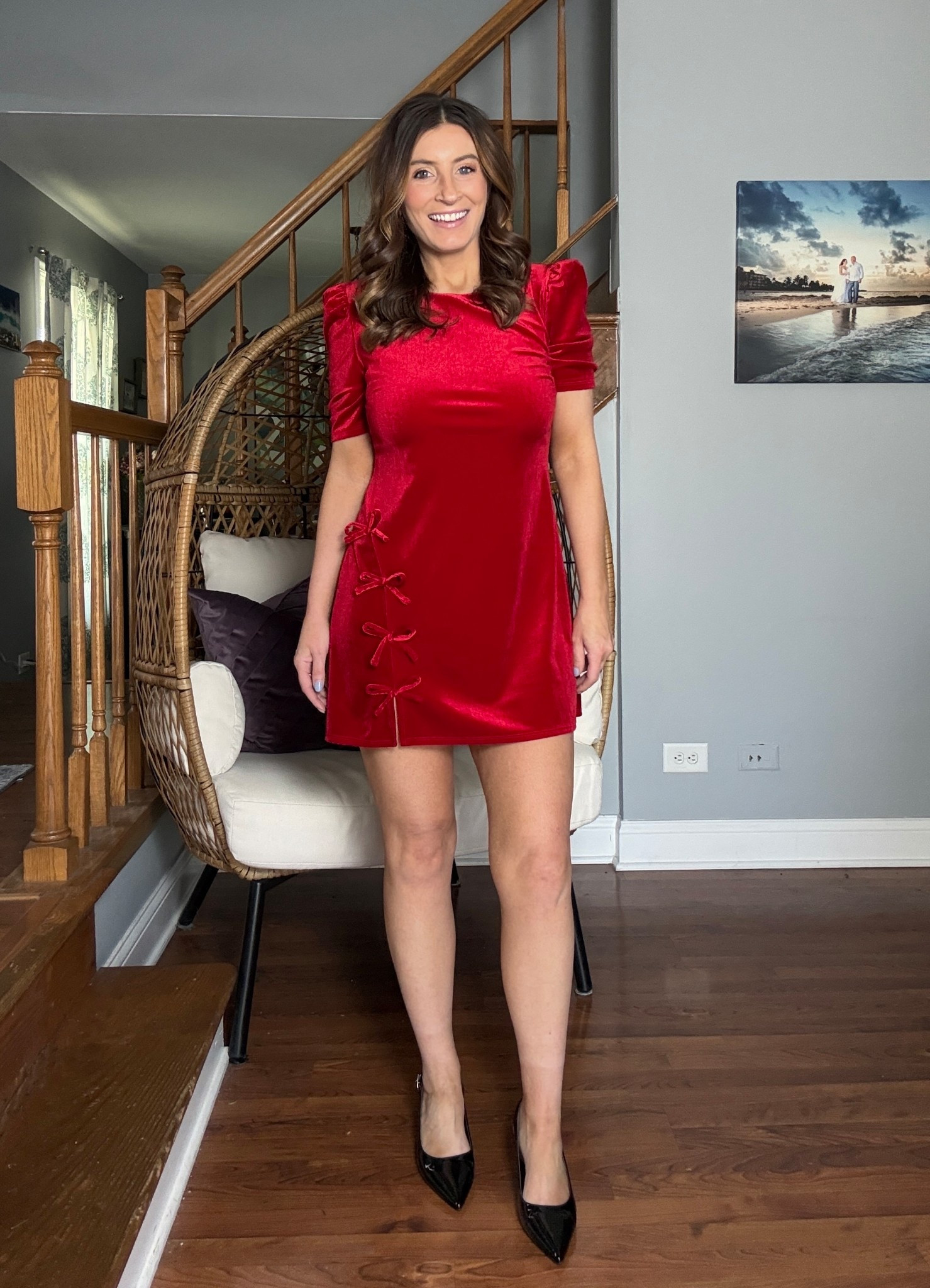 Valentine’s outfit idea for date night from @Macys The prettiest red velvet mini dress with bow detail (wearing a size 5/6) paired with black kitten heels 

#LTKSaleAlert #LTKootd #LTKValentine