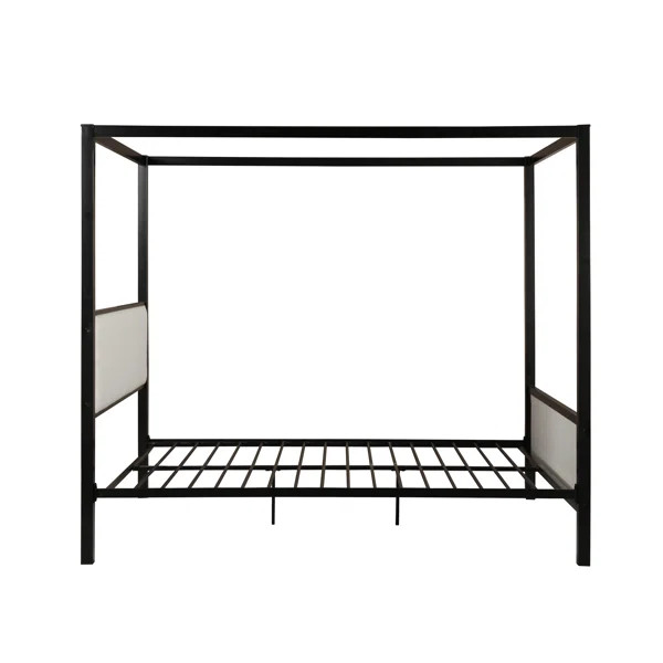 Semple Traditional Fabric Queen Upholstered Canopy Bed | Wayfair North America