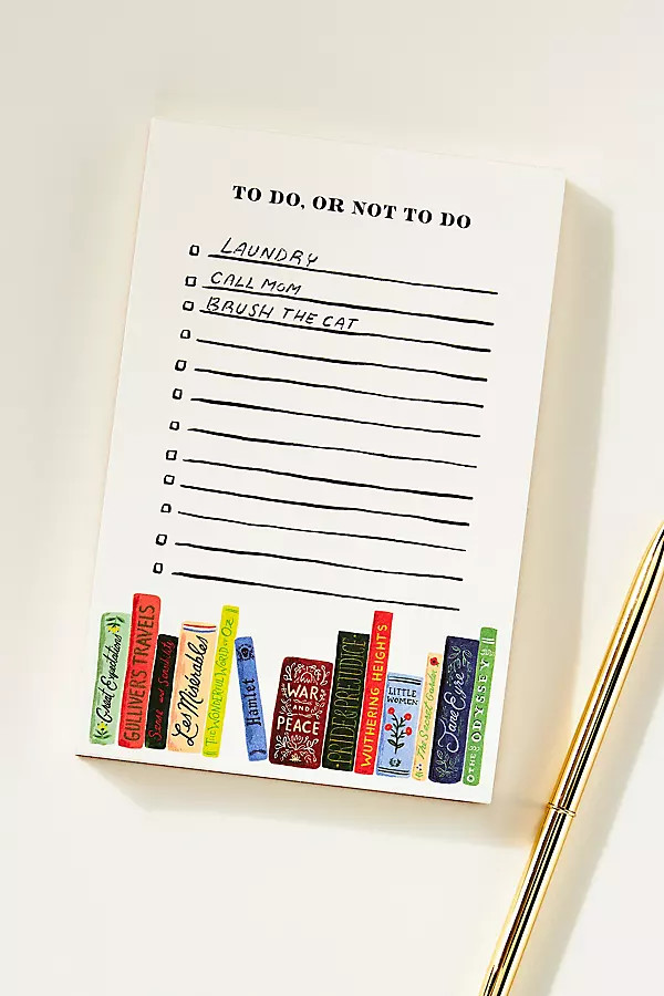 Rifle Paper Co. To Do Notepad By Rifle Paper Co. in White | Anthropologie (US)