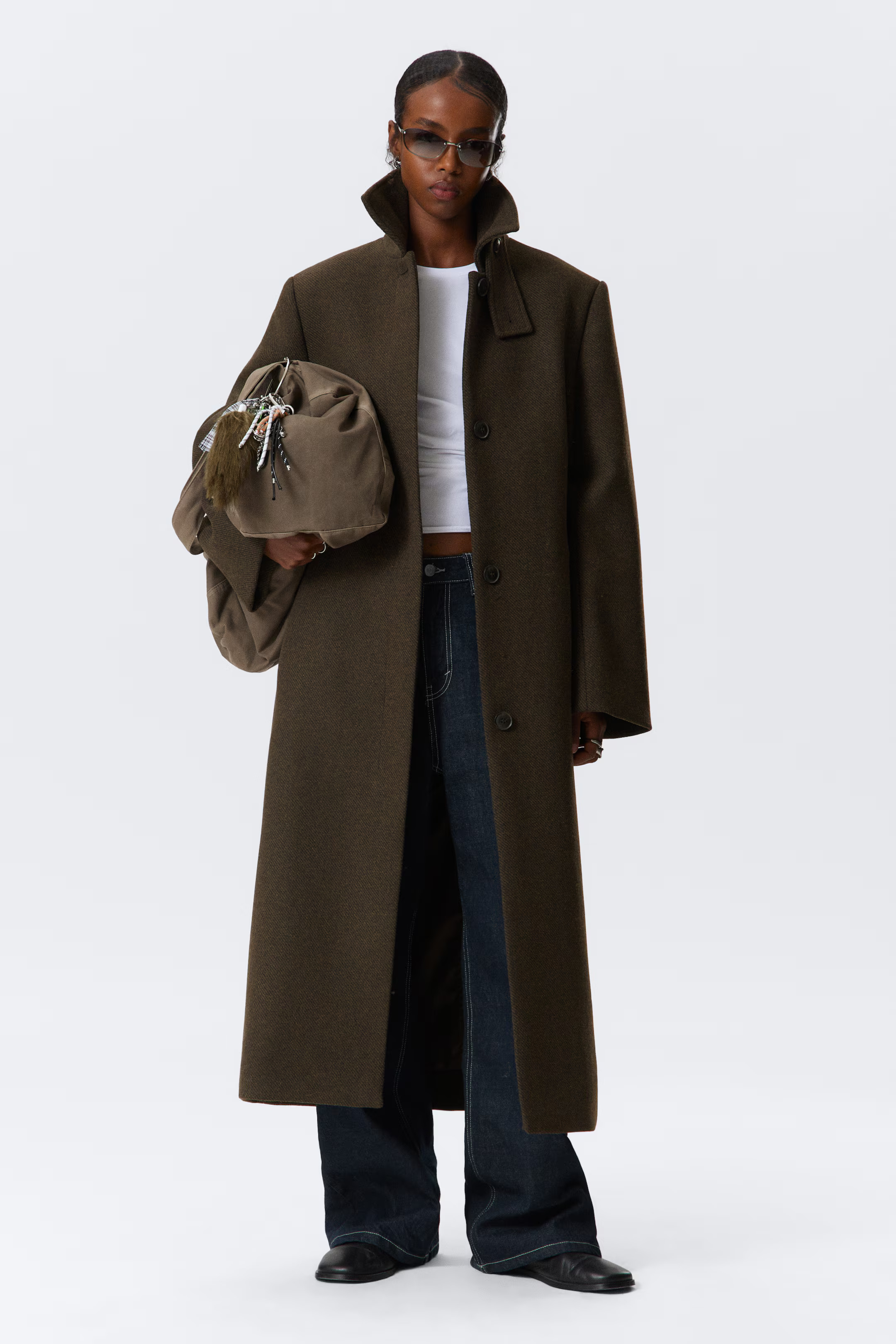 Long Oversized Wool-Blend Coat | H&M (UK, MY, IN, SG, PH, TW, HK)