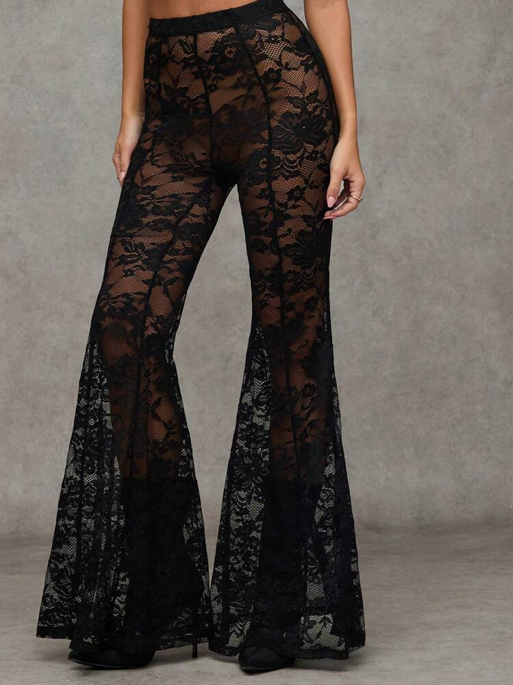 SHEIN BAE Women's Black Sexy Lace Night Out/Rave Party/Club Wear/Bachelor Party/Theme Party Outfi... | SHEIN