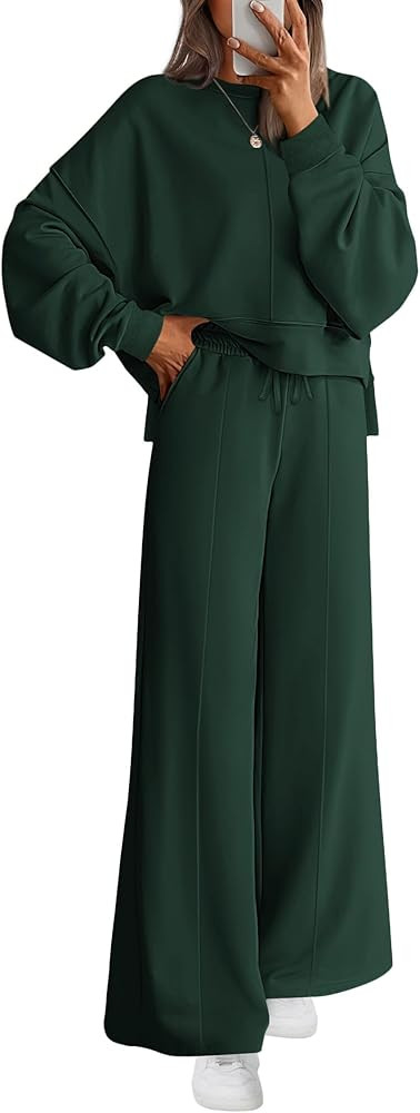 BTFBM Women Fall Fashion 2025 2 Piece Outfits Sweatsuit Set Jogger Sweatpants Matching Lounge Set... | Amazon (US)