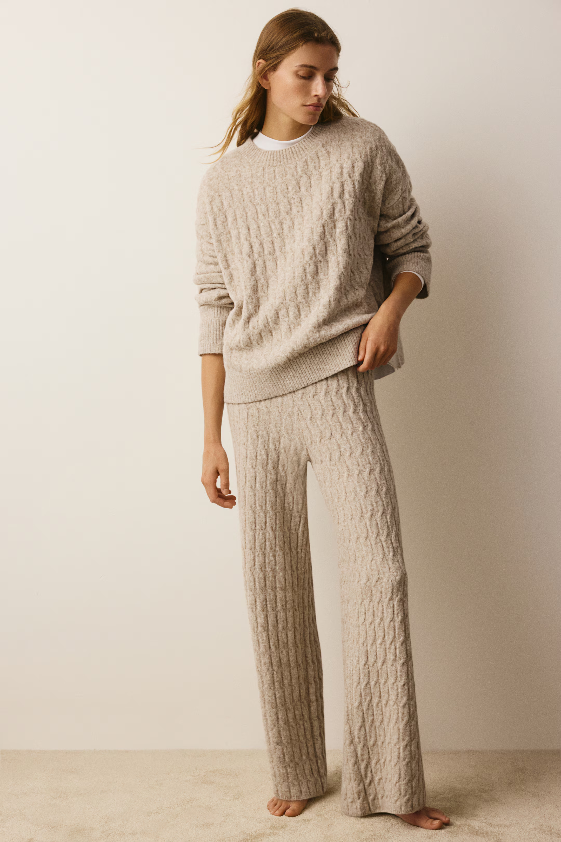 Cable-knit trousers | H&M (UK, MY, IN, SG, PH, TW, HK)
