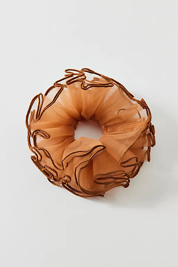 Chiffon Oversized Scrunchie in Brown, Women's at Urban Outfitters | Urban Outfitters (US and RoW)