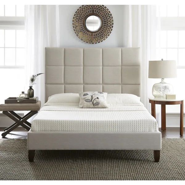 Sleep Sync Quincy Upholstered Linen Platform Bed | Bed Bath & Beyond