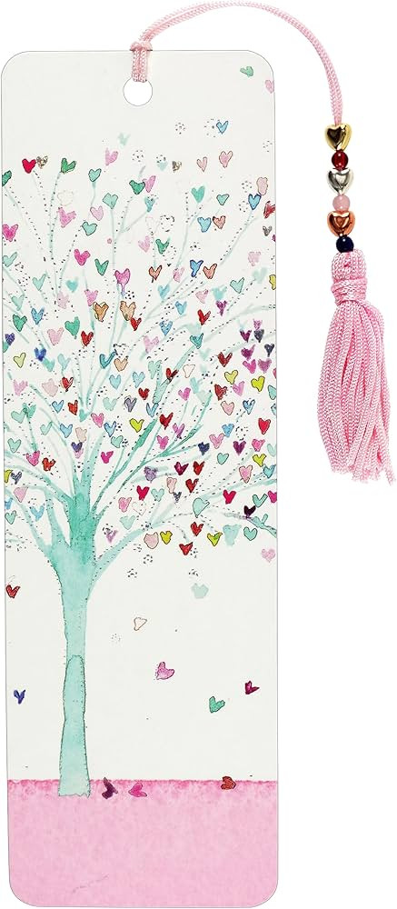 Tree of Hearts Beaded Bookmark, Cardstock | Amazon (US)