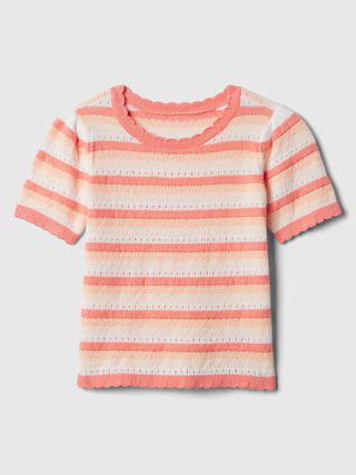 babyGap Stripe Crochet Sweater Top | Gap Factory