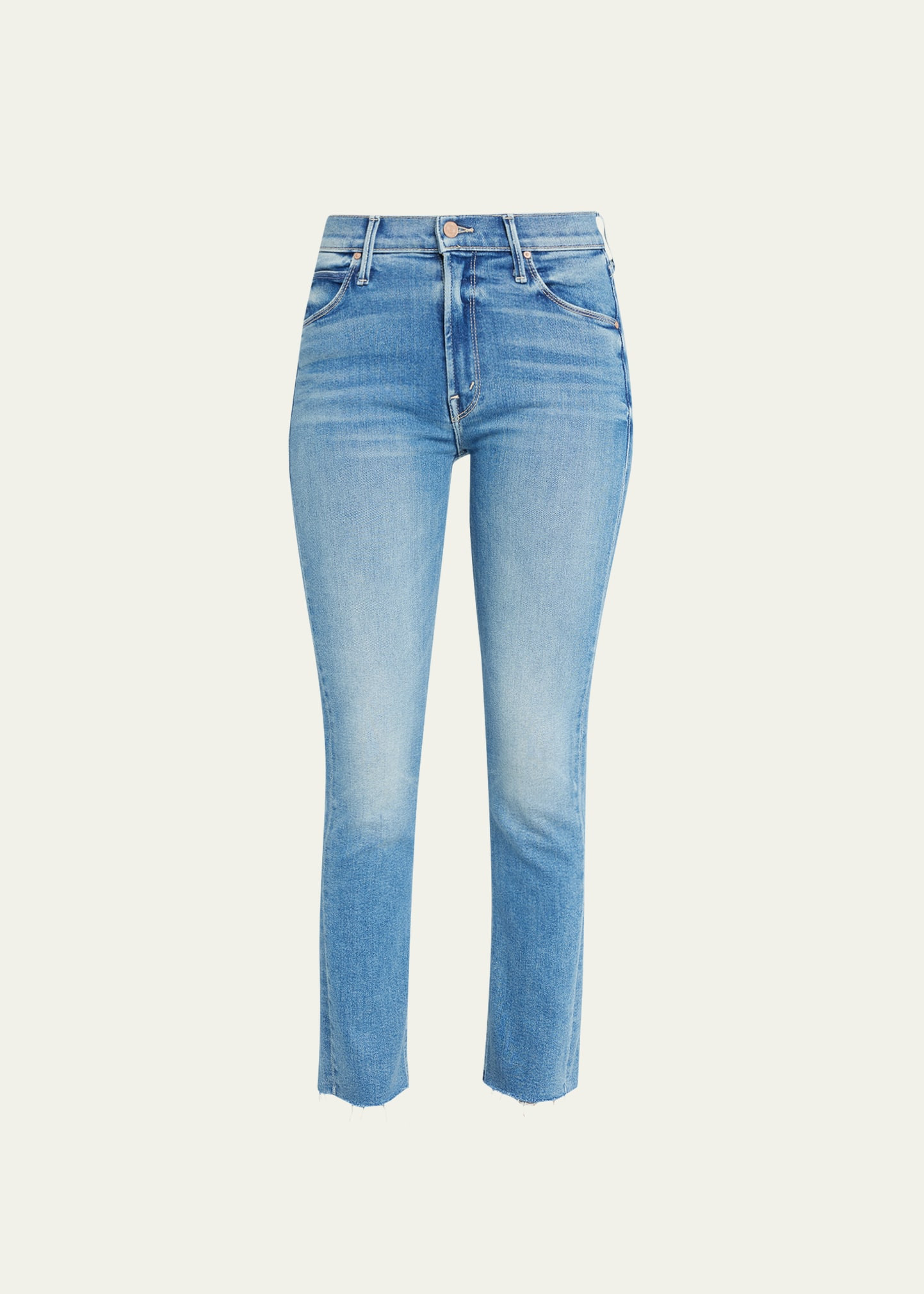 MOTHER The Dazzler Ankle Fray Cropped Straight Jeans | Bergdorf Goodman